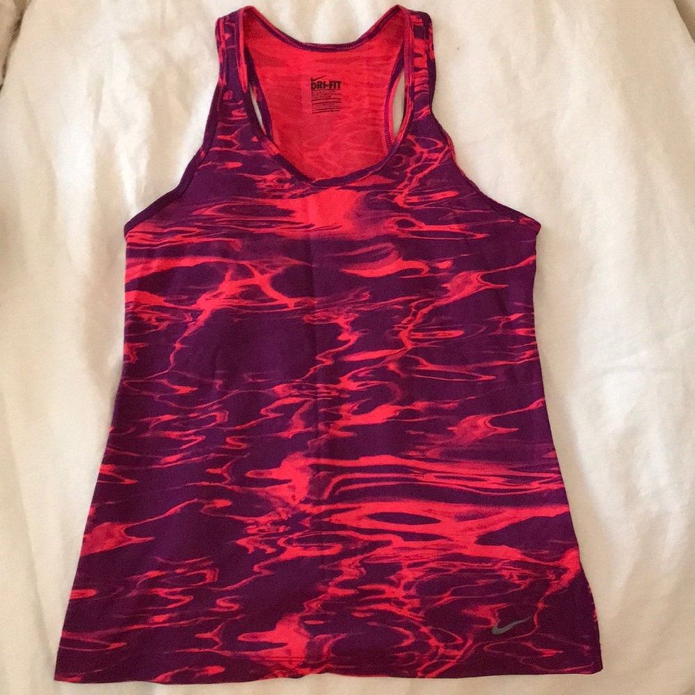 Nike Pink & Purple Tie-Dye Performance Tank